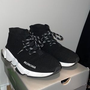 Balenciaga shoes , with laces . Slightly used.
